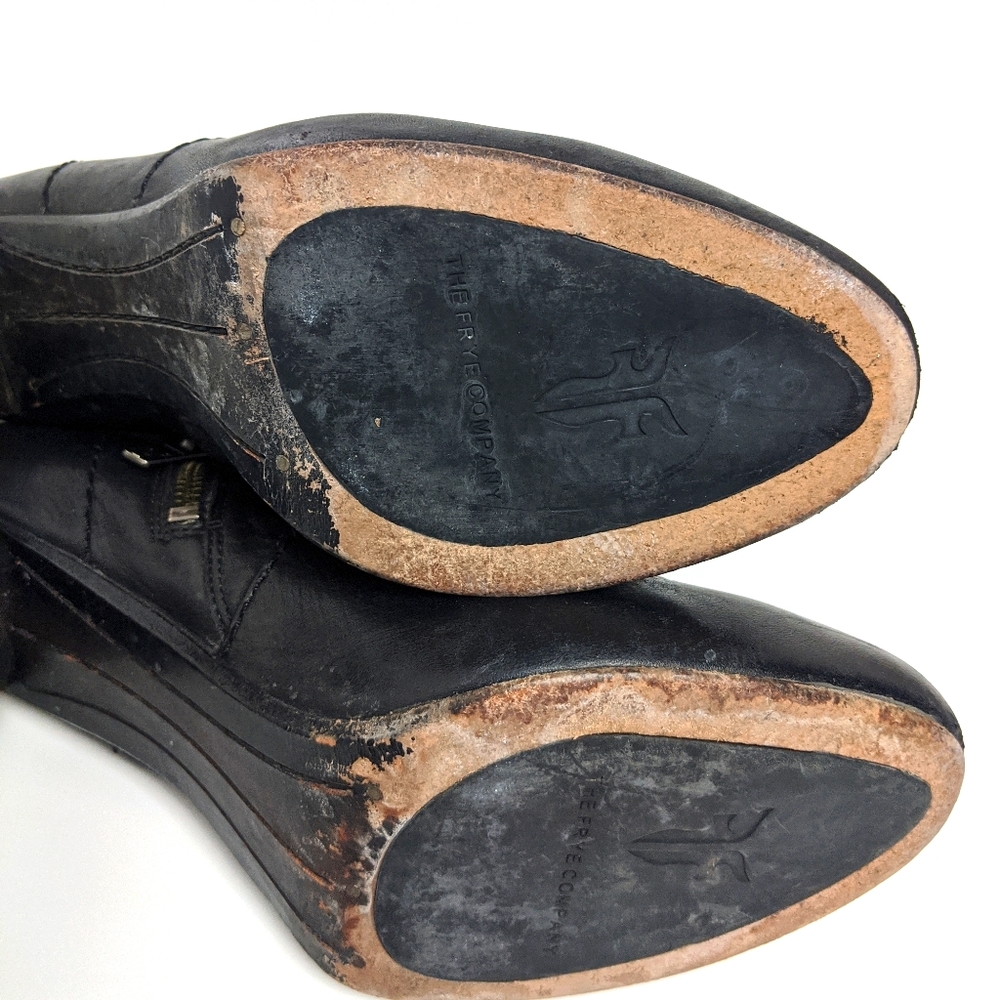 *Sold* FRYE Marissa Zip Short Boot Black Size 9M - Picture 10 of 12